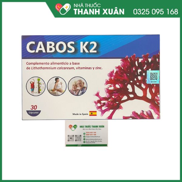 Cabos K2 hỗ trợ tình trạng thiếu canxi